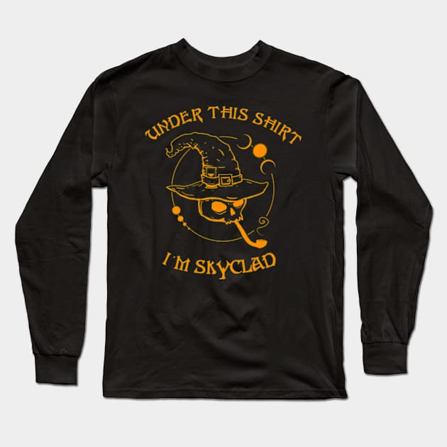 Under This I'm Skyclad Long Sleeve T-Shirt by Talesbybob